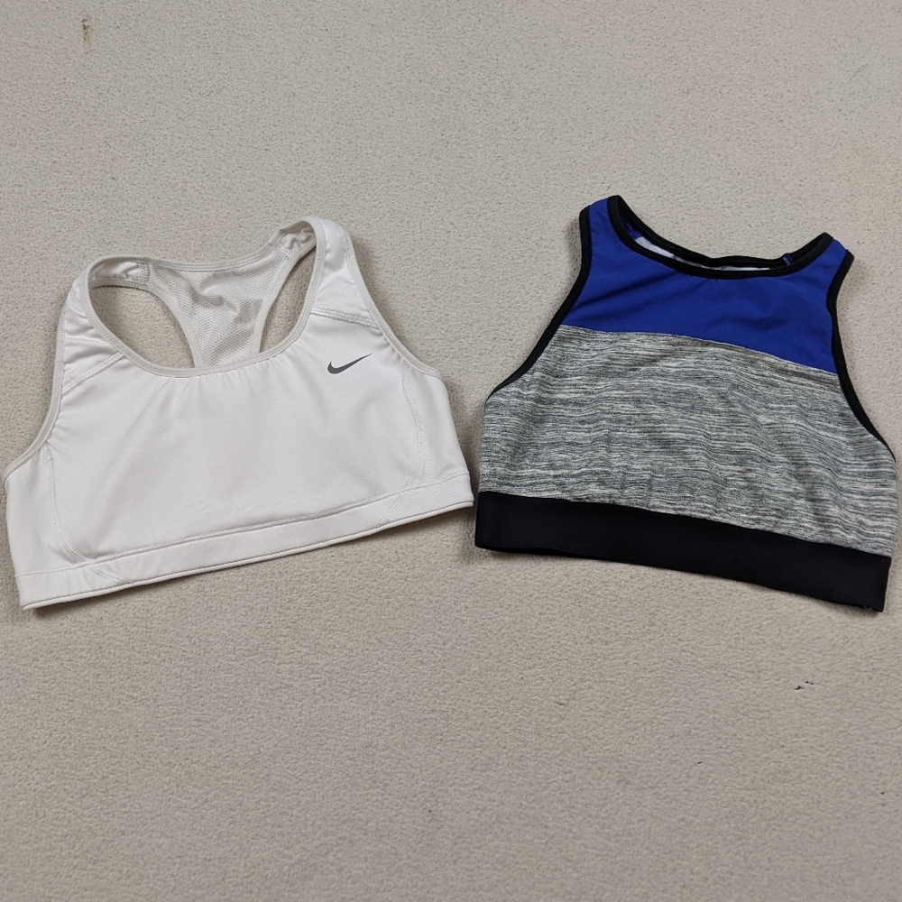 Lot of 2 Sports Bras Victoria's Secret PINK Haut Court/Nike Dri-Fit Size S AA-C